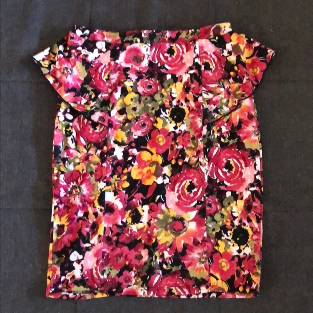 Floral pencil skirt